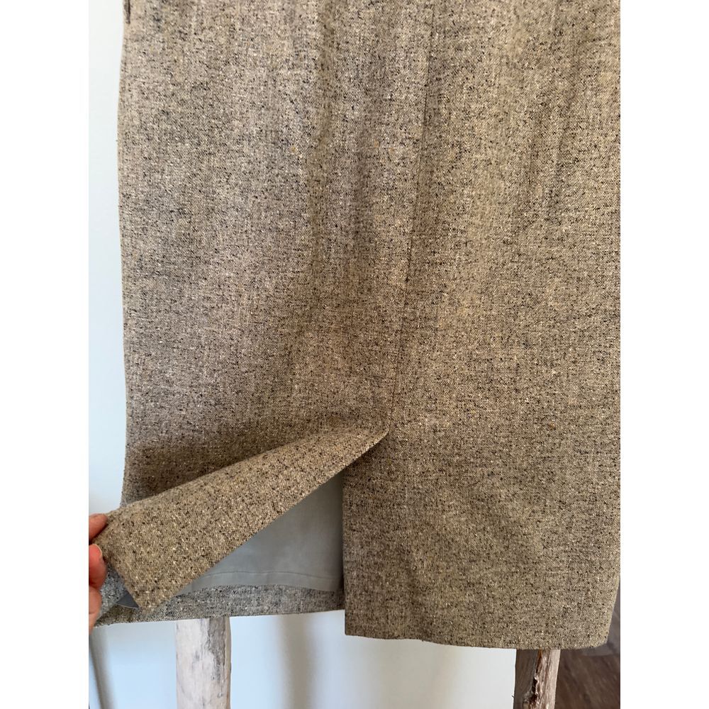Ann Taylor Wool Silk Tweed Pencil Pocket Skirt beige lined size 2P - Picture 3 of 7